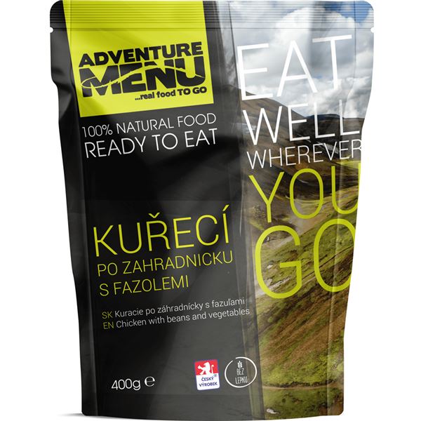 Kuře po zahradnicku s fazolemi Adventure menu 400g 