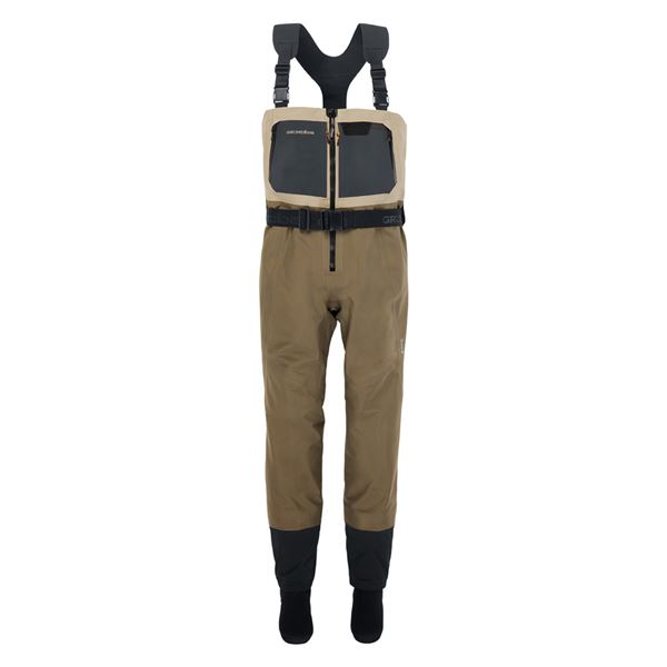 Broďáky Grundéns Boundary Zip Stockingfoot Wader - vel. MD (9-11) Stone/Otter 