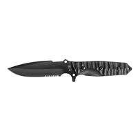 Survival nůž TB Outdoor Maraudeur G10, kombinované ostří, Kydex - Black