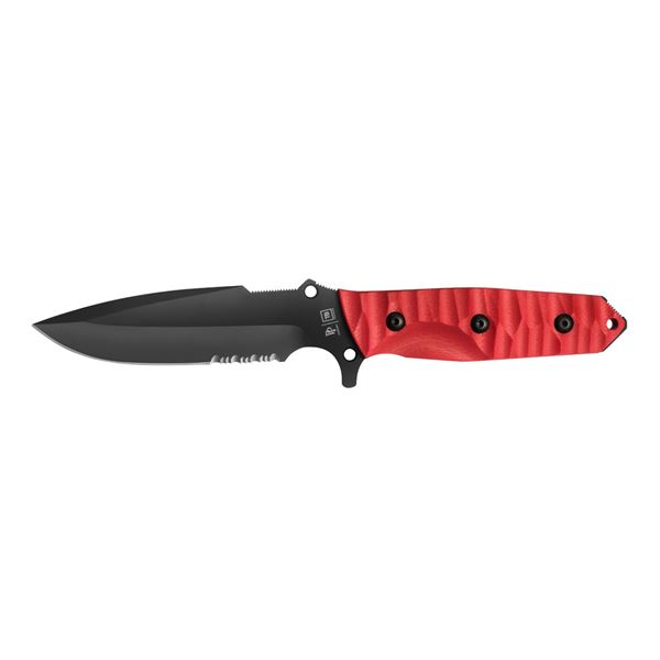 Survival nůž TB Outdoor Maraudeur G10, kombinované ostří, Kydex - Red