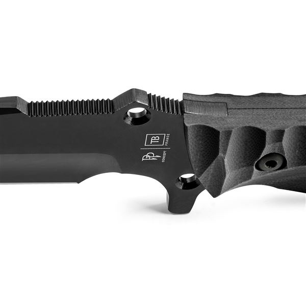 Survival nůž TB Outdoor Maraudeur G10, Hladké ostří, Kydex - Black