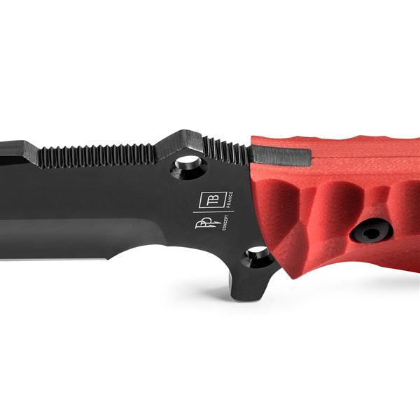 Survival nůž TB Outdoor Maraudeur G10, Hladké ostří, Kydex - Red