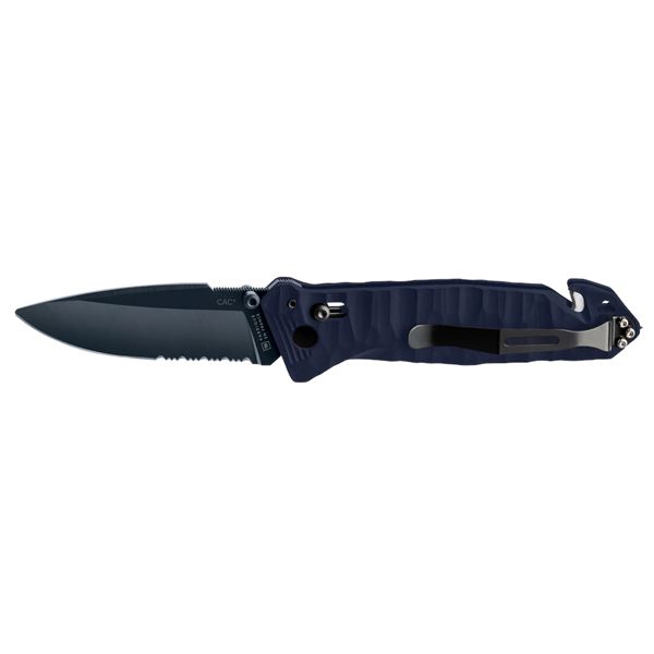 Zavírací nůž TB Outdoor CAC S200 JUNIOR French Army PA6, Blue blade, Round tip - Blue