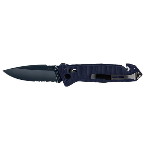 Zavírací nůž TB Outdoor CAC S200 French Army BLUE BLADE PA6, Ostrá špička - Blue