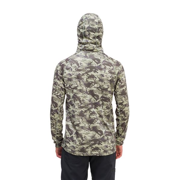 Mikina Grundéns Solstrale - Refraction Camo Green vel. XL